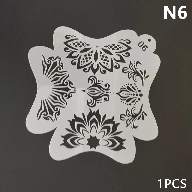 Stencils For Body Painting Face Art Stamps Temporary Tattoos Reusable Stencils Plastics Beauty World Shop