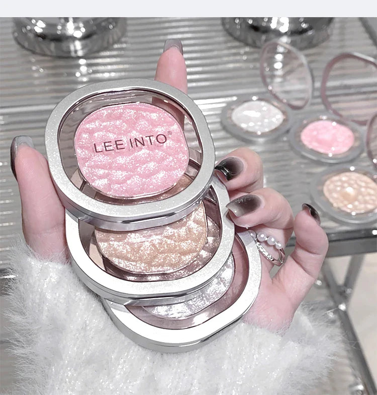 LEEINTO color-glowing high-gloss powder pearlescent powder brightens up the make-up eye shadow disc Beauty Trend Shop