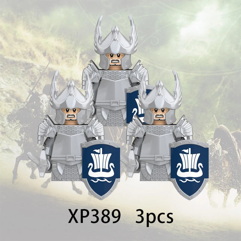 3pcs Lord Rings Elves Orcs Army Dwarf Rohan Mini Action Toy Figures Building Blocks Assembly Toys for Kids Birthday Gift Beauty World Shop