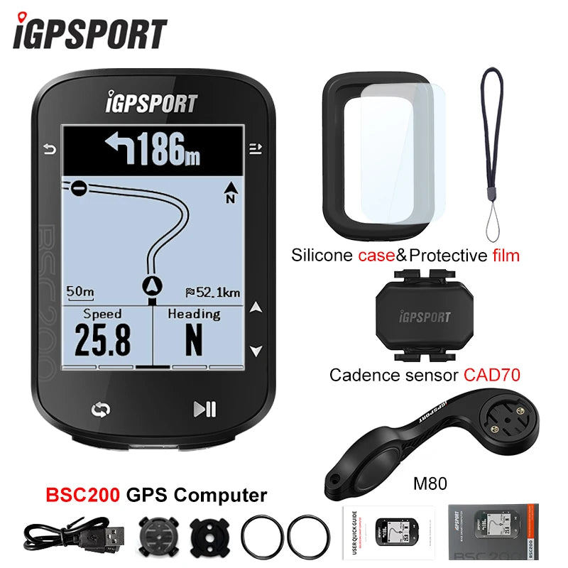 IGPSPORT BSC200 GPS Cycle bike Computer Wireless Speedometer Bicycle Digital ANT+ Route Navigation Stopwatch Cycling Odometer Beauty World Shop