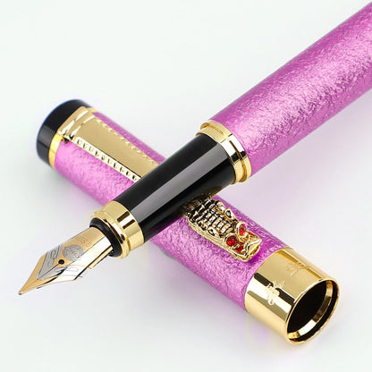 1 Pc Scrub Metal Pen, Lridium Tip Medium size 0.5mm, Office School Students for Men and Women Daily Writing Best Fountain Pen, Beauty World Shop