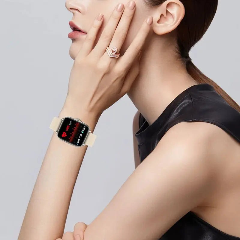 2024 Smart Watch Android Phone 1.44'' Inch Color Screen Bluetooth Call Blood Oxygen/Pressure Monitoring Smart Watch Women Men Beauty World Shop