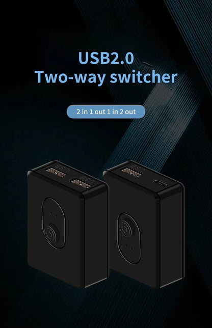 USB2.0 Switch 1x2/2x1 USB Hub Bidirectional USB3.0 Switcher USB2.0 Extender Shared Controller for PC Keyboard Mouse Printer ﻿ Beauty World Shop