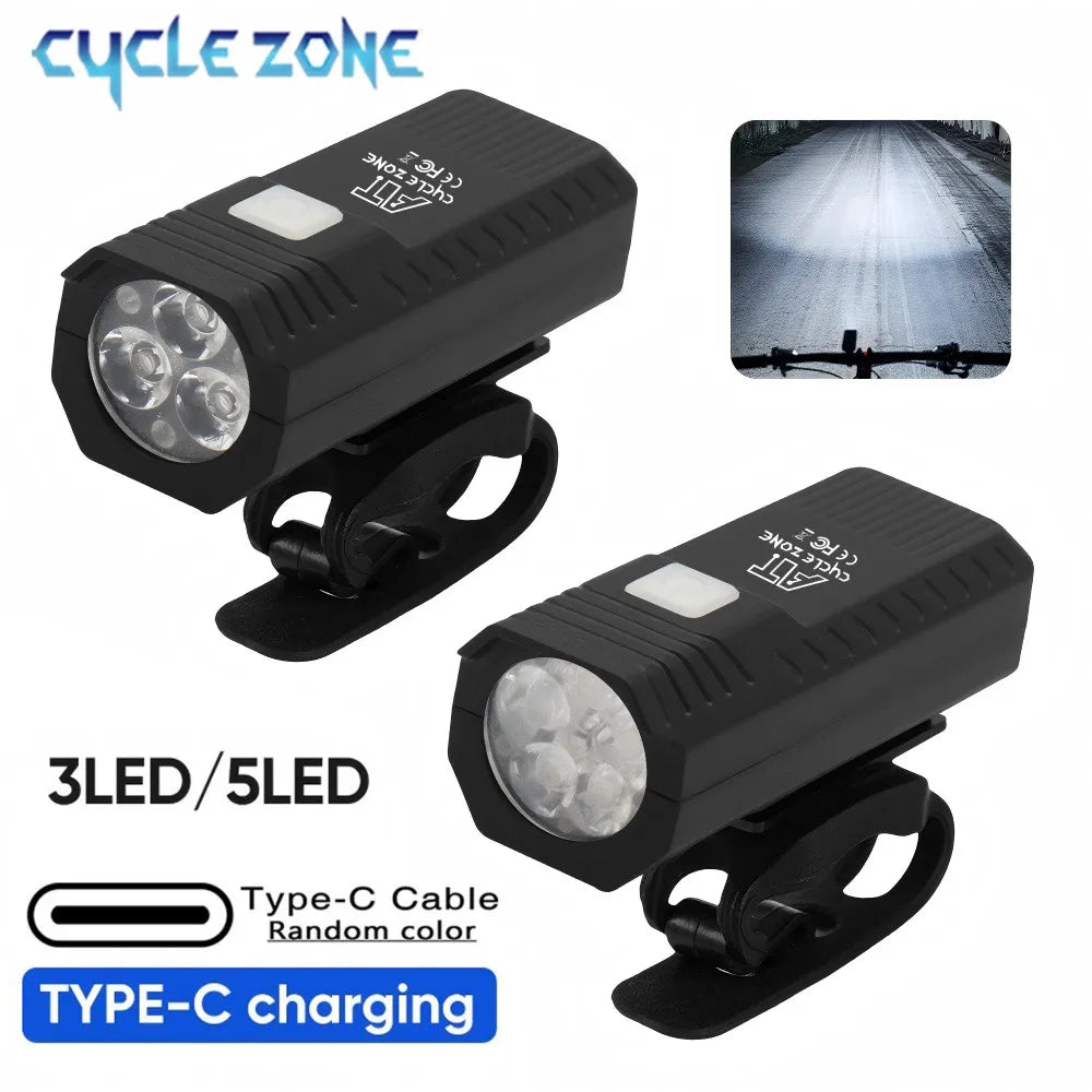 Bike Light Set Front Light with Taillight LED Rechargeable Bicycle Lights 3 Modes Headlight Easy to Install Night Cycling Lamp Beauty Fashion
