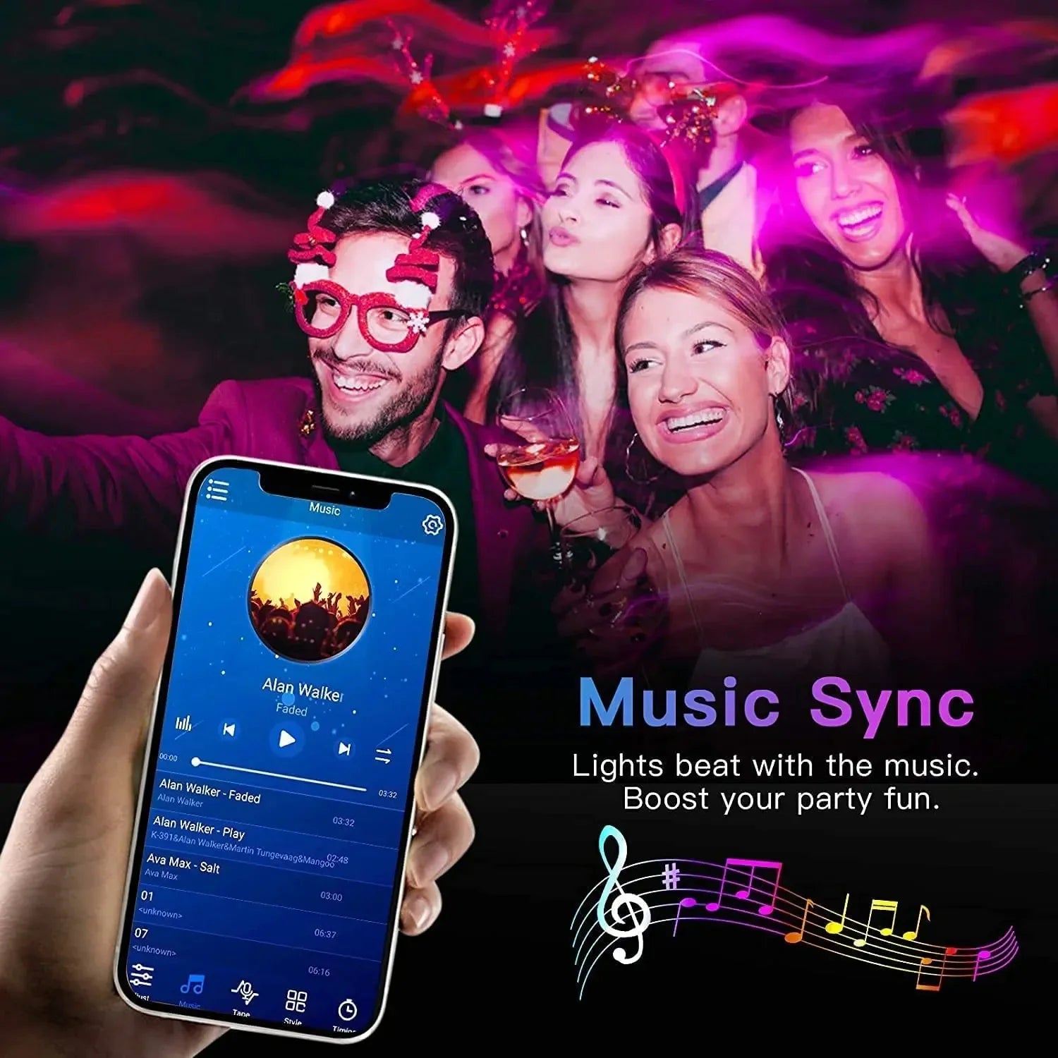 RGB LED Strip Lights Smart Bluetooth 24Key Remote Flexible Diode Lamp Tape SMD 5050 30LEDs/M For Room Home Decor TV Backlight Beauty Fashion
