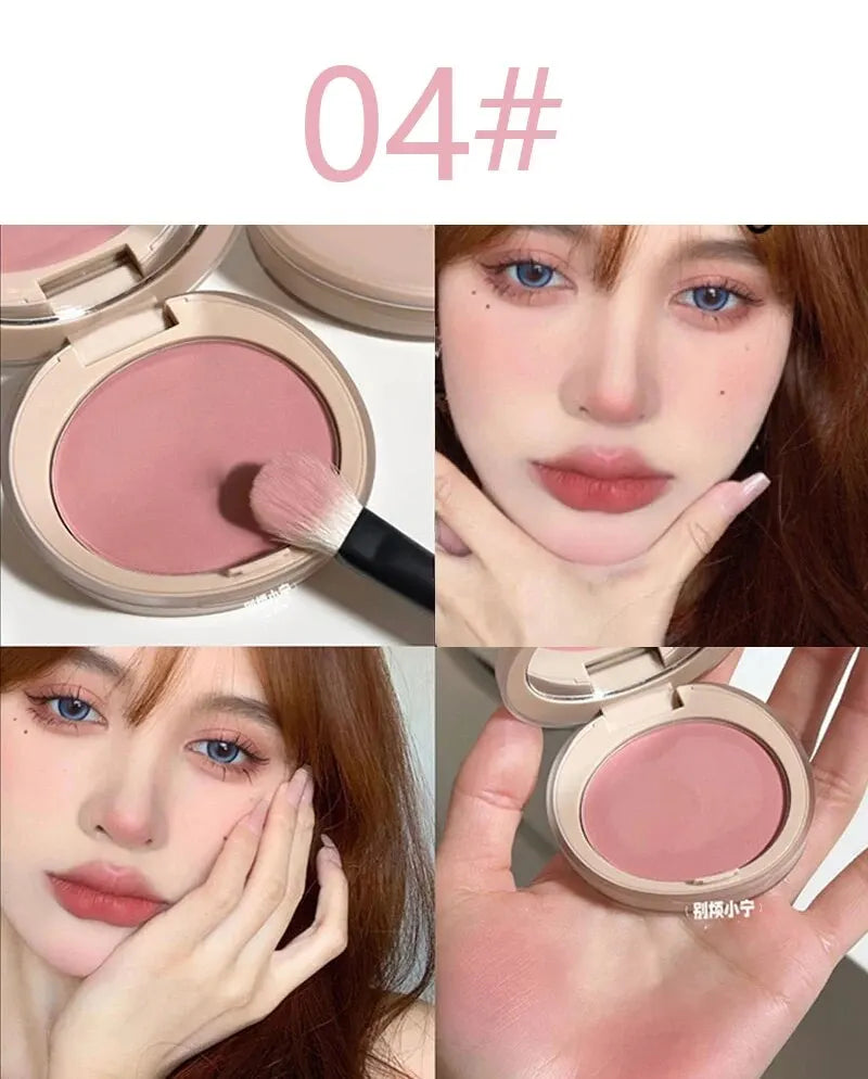 HERORANGEHR526 Monochromatic Blush Is Waterproof, Sweat-proof, Colorfast, and Durable. Six Colors Are Available. Beauty World Shop