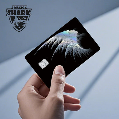 Magic Shark Skull Panda Hunter Broke Blue Eyes Dragon Laser Holographic Sticker Cover Film Skin for Credit Bank Debit Card Beauty World Shop