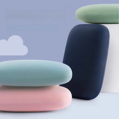 Portable Sponge Nap Pillow Macaron Color Soft Neck Pillow Multifunction Cervical Support Travel Sleeping Pillow Office Beauty World Shop