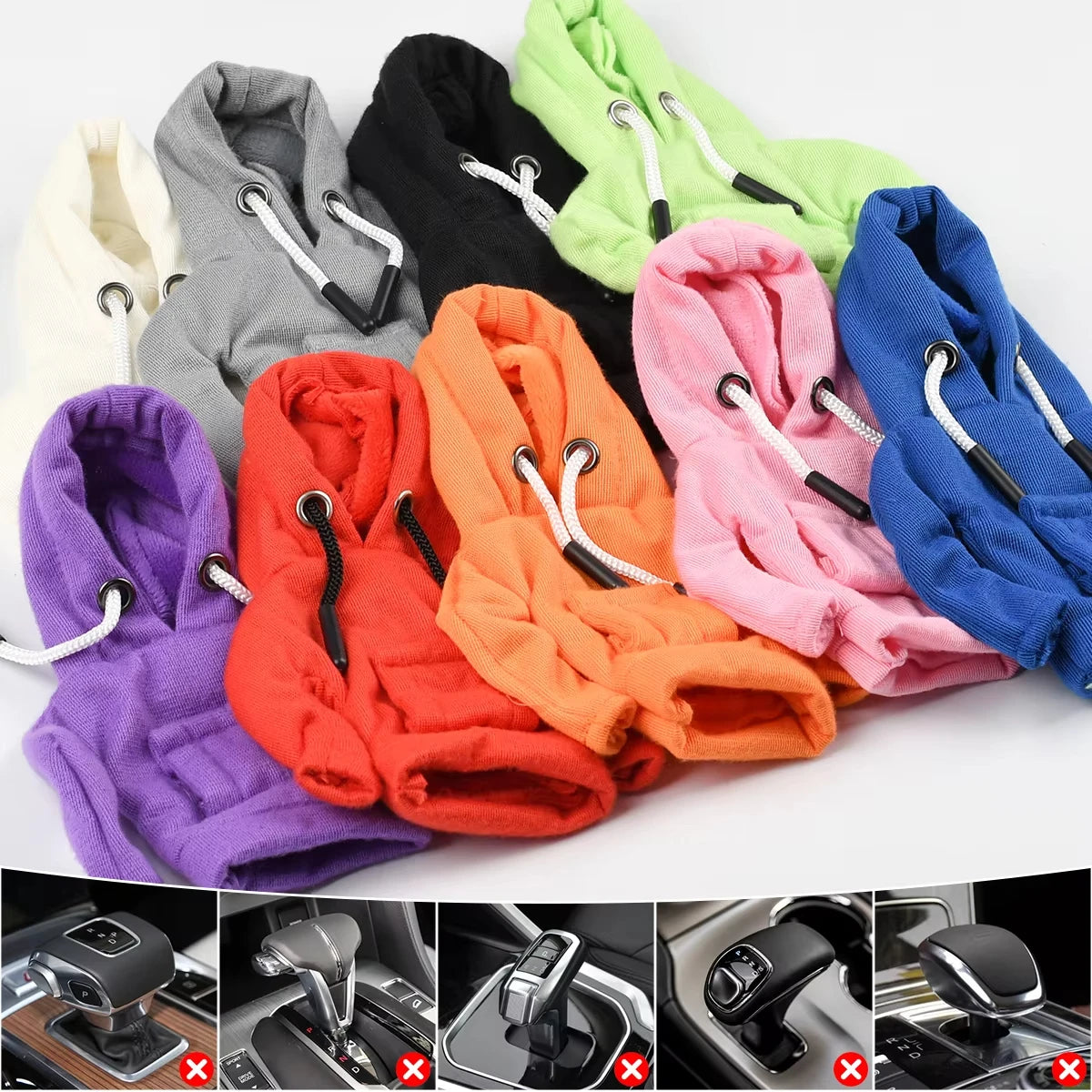 Gear Shift Mini Hoodie Cover Shift Cover Gear Handle Decoration Fits Manual Automatic Universal Car Shift Lever Interior Decor Beauty World Shop