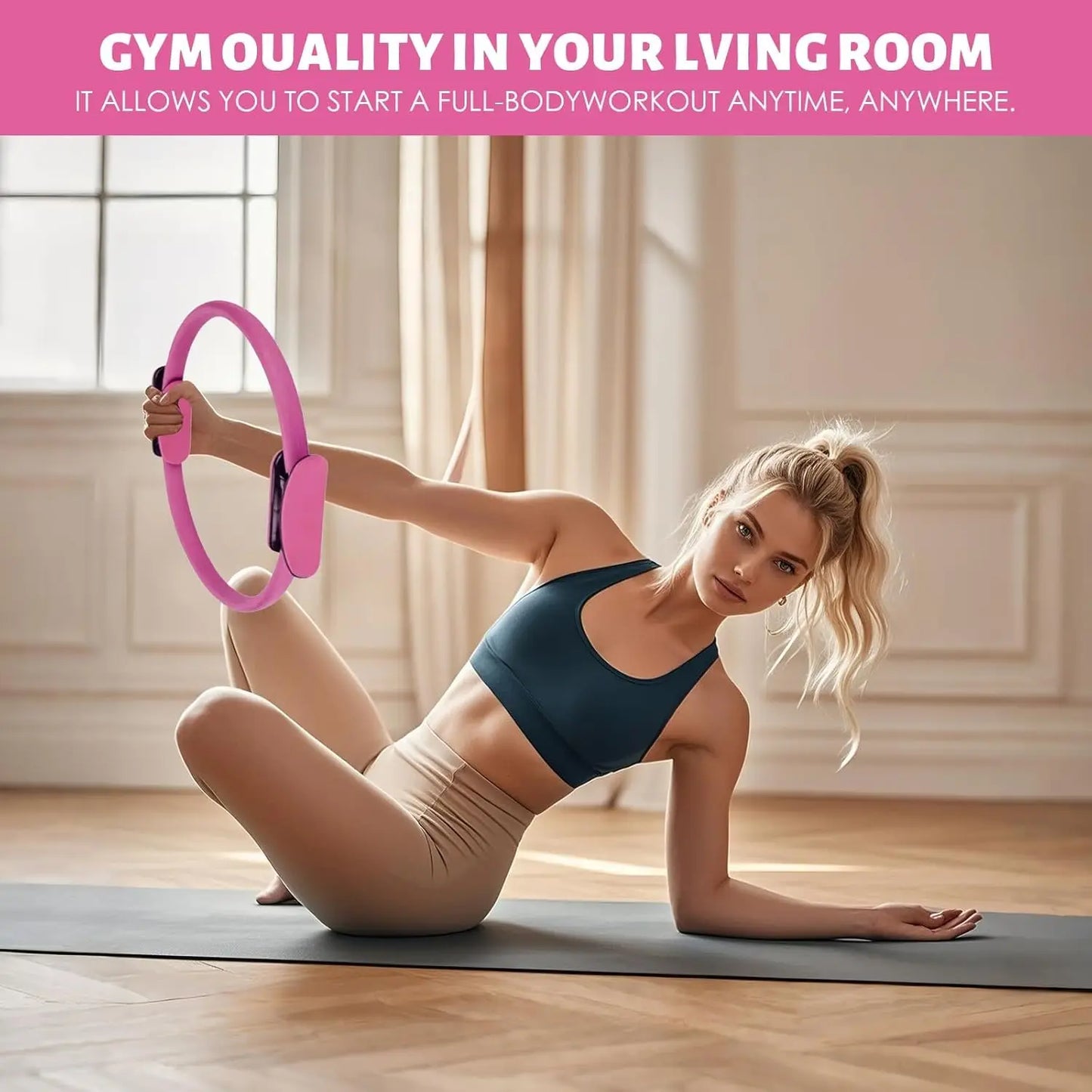 NEW Pilates Ball And Ring Set Pilates Fitness Ring Resistance Band Exercise Workout Fitness Equipment For Pregnancy Postpartum Beauty World Shop