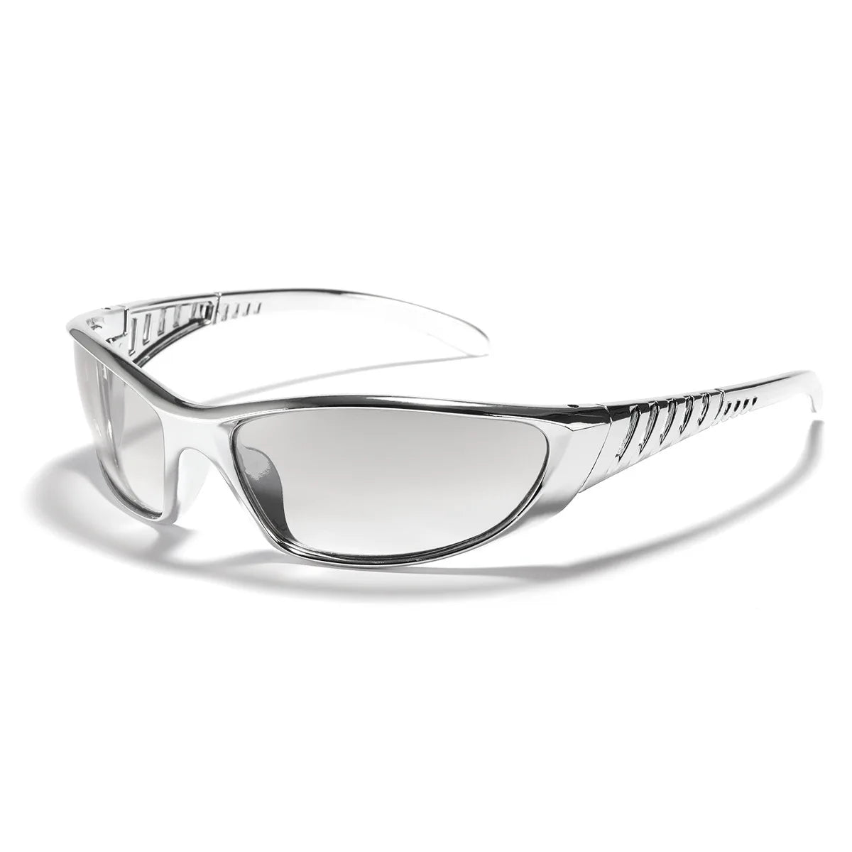 Y2K Silver Sunglasses Color Hollowed Out Future Sense Of Technology Hot Girls Net Red Sunglasses Women Sunglasses Trendy Men Beauty World Shop