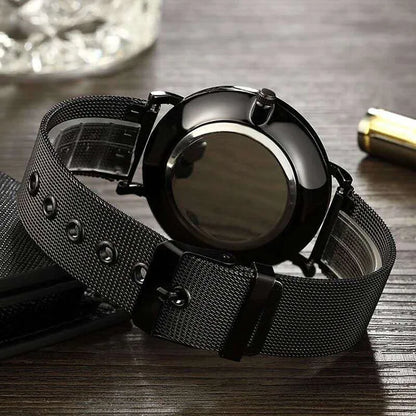 Minimalist Mens Fashion Ultra Thin Watches Simple Men Business Stainless Steel Mesh Belt Quartz Wrist Watch Relogio Masculino Beauty World Shop