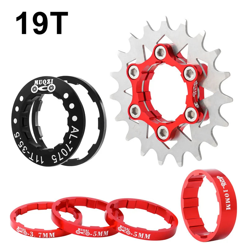 MUQZI Single Speed Cassette Cog 12T 13T 14T 15T 16T 17T 18T 19T 20T 21T 22T Bike Cassette Conversion Kit Beauty World Shop