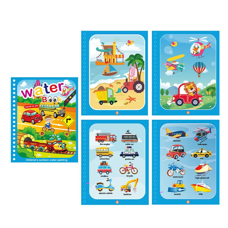 NEW Kids Magic Water Drawing Books Coloring Books Painting Toys for Kids Birthday Christmas New Year Gift for Boys and Girls Beauty Fashion