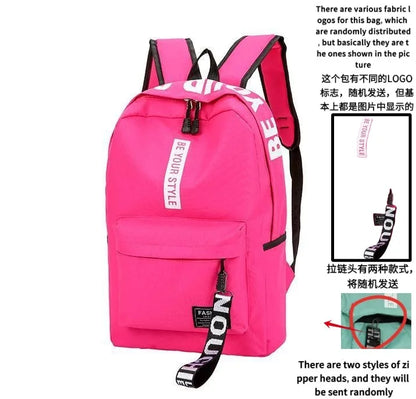 Fashion trend backpack backpack for men and women junior high school high school student bag large capacity korean version of th Beauty World Shop