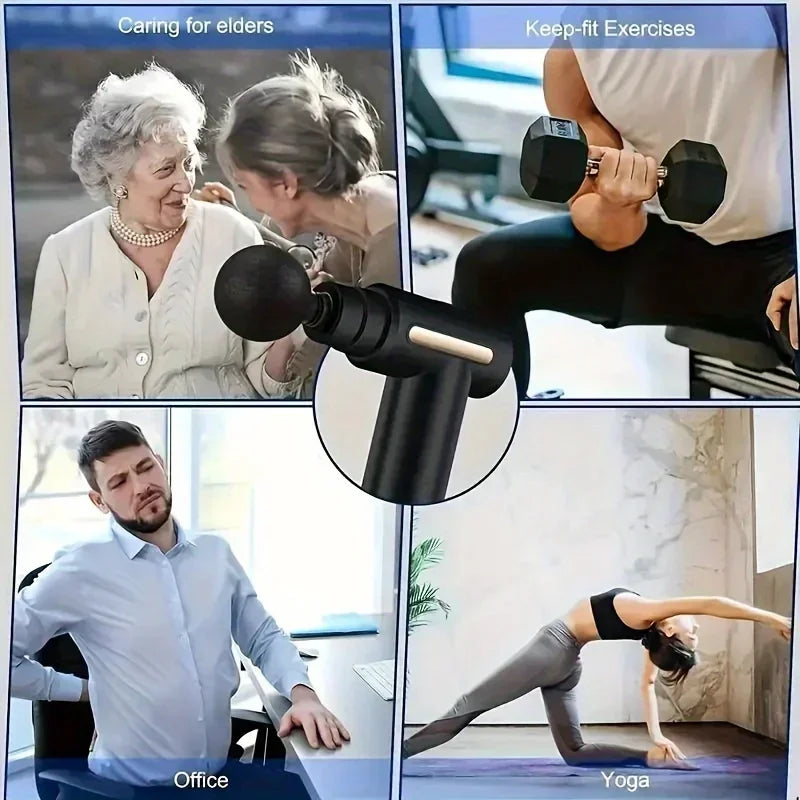 Fascial Machine Muscle Relaxation USB Mini Massage Gun Vibration Gun Massage Fitness Equipment Neck Grasping Fascia Gun Beauty Fashion
