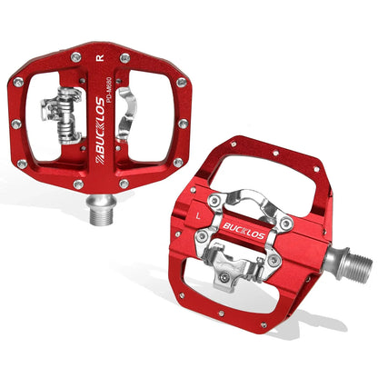 BUCKLOS Mountain Bike Pedals 3 Sealed Bearing PD-M680 Dual Clipless Flat & Lock Pedal Aluminum Cycling Pedals Fit Shimano SPD Beauty World Shop