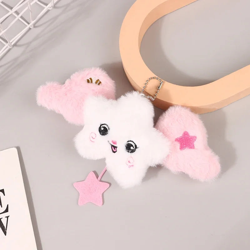 1PC Star Pendant Key Chain Doll Album Plush Pendant Doll School Bag Decoration Gifts Beauty World Shop