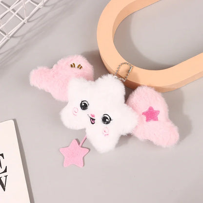 1PC Star Pendant Key Chain Doll Album Plush Pendant Doll School Bag Decoration Gifts Beauty World Shop