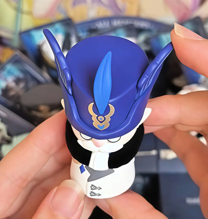 Mihoyo Genshin Impact Fatui Harbinger Q Version Series Blind Box Desktop Mini Doll Model Toys Trend Decoration Surprise Gifts Beauty World Shop