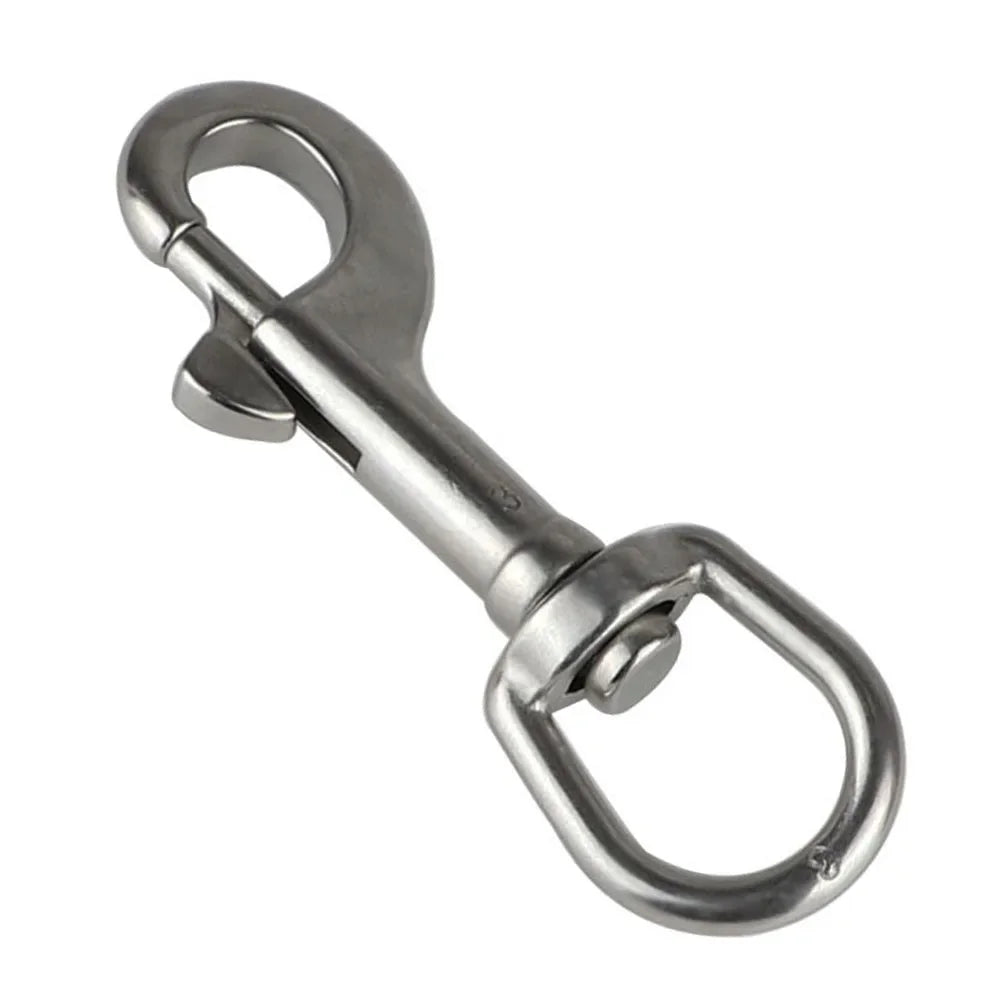 1PCS 316 Stainless Steel Diving Swivel Bolt Snap Spring Hook Clip For Scuba Diving Pet Leash Flag Stainless Steel Oval Swivel Beauty World Shop