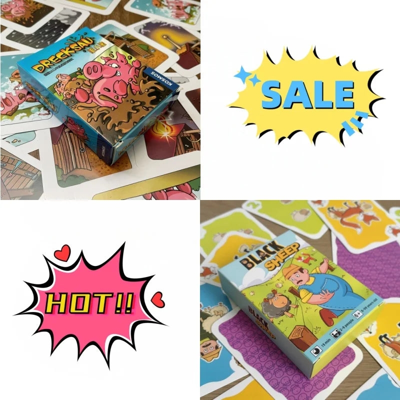 Hot board games Chicken Chiu Chiu Board Game Drecksau Black Sheep Piou Piou Party Cards Game Intellectual Toys Gifts Beauty World Shop