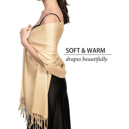 Soft Silky  Scarf for Women – Shawl Wrap for Evening Dresses, Bridesmaids, Weddings & Everyday Wear Beauty World Shop