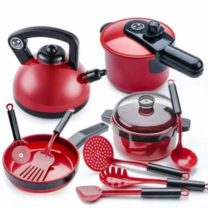 Set For Kids Girl Cooking Kitchen Toys Baby Cutting Fruit Cooking Kitchen Utensils Children's Simulation Education Pretend Play Beauty World Shop