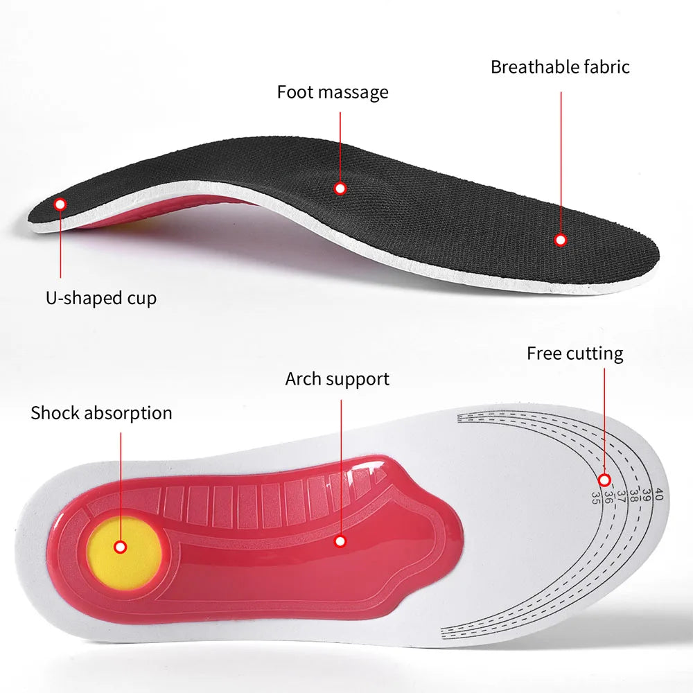 Orthotic Insole Arch Support Flatfoot Orthopedic Insoles For Feet Ease Pressure Of Air Movement Damping Cushion Padding Insole Beauty World Shop
