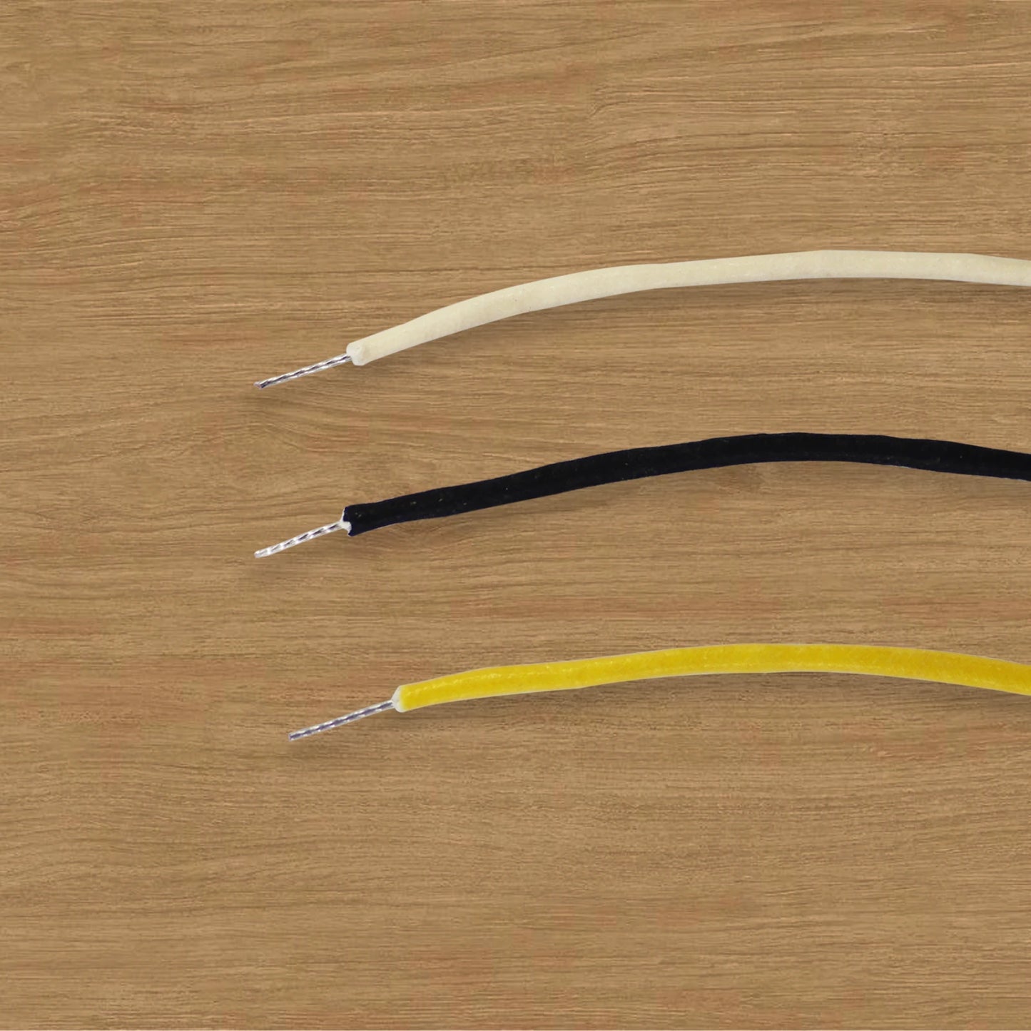 Cloth-covered Waxed Vintage-style Pushback Guitar Wire (white/black/yellow)Pushback Wire for Electric Guitar Upgrade,22 AWG wire Beauty World Shop