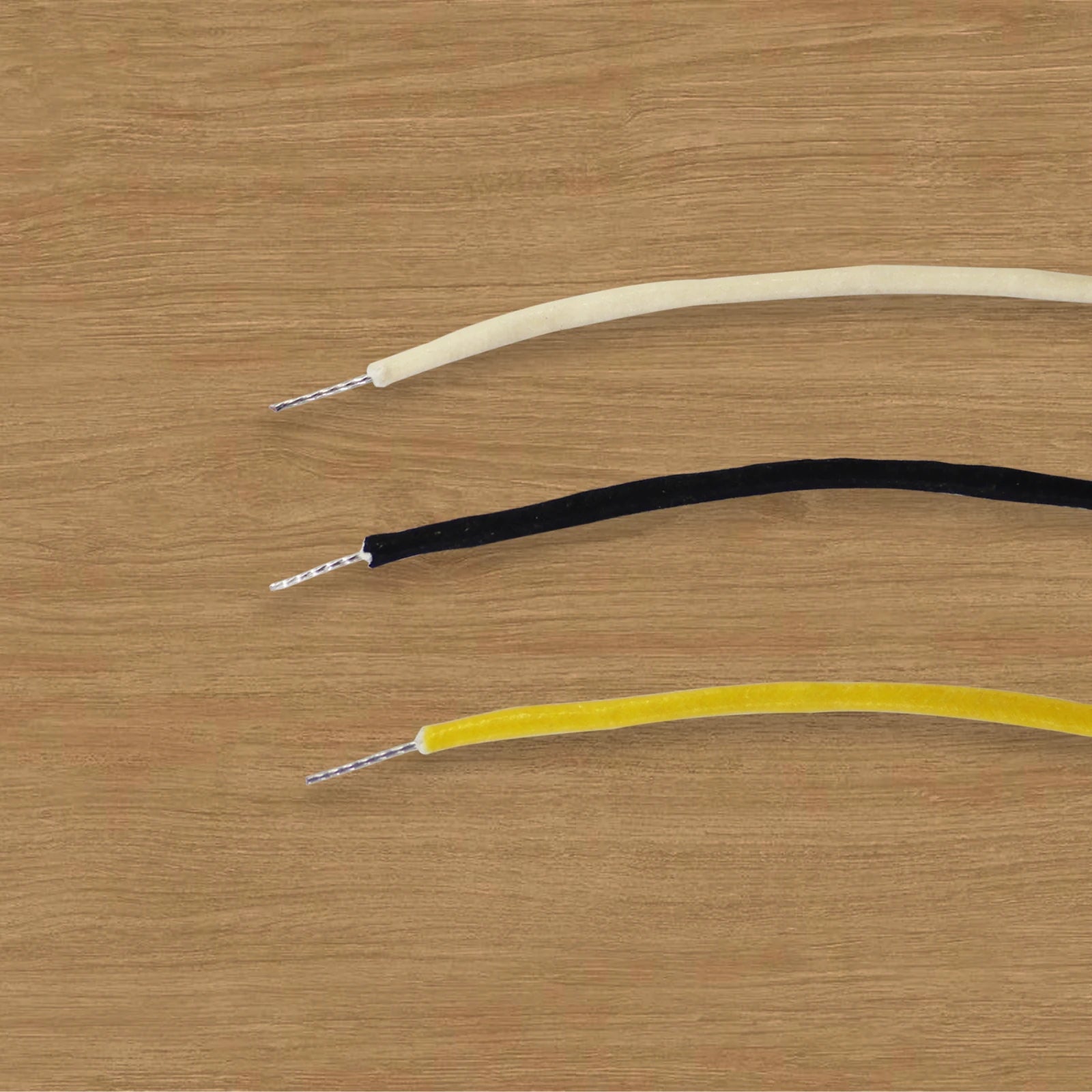 Cloth-covered Waxed Vintage-style Pushback Guitar Wire (white/black/yellow)Pushback Wire for Electric Guitar Upgrade,22 AWG wire Beauty World Shop