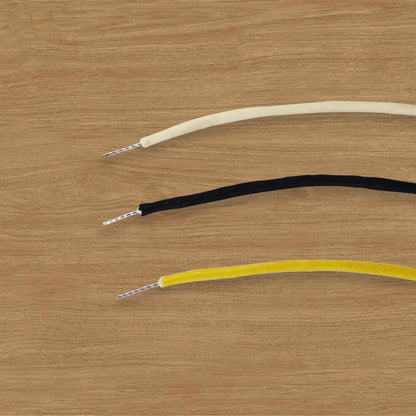 Cloth-covered Waxed Vintage-style Pushback Guitar Wire (white/black/yellow)Pushback Wire for Electric Guitar Upgrade,22 AWG wire Beauty World Shop