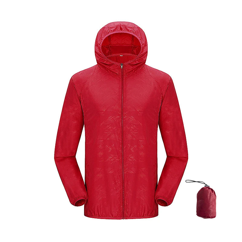 JNLN Men Women Waterproof Hiking Jackets Quick Dry Camping Windbreaker Unisex Outdoor Trekking Raincoat Anti UV Packable Clothes Beauty World Shop