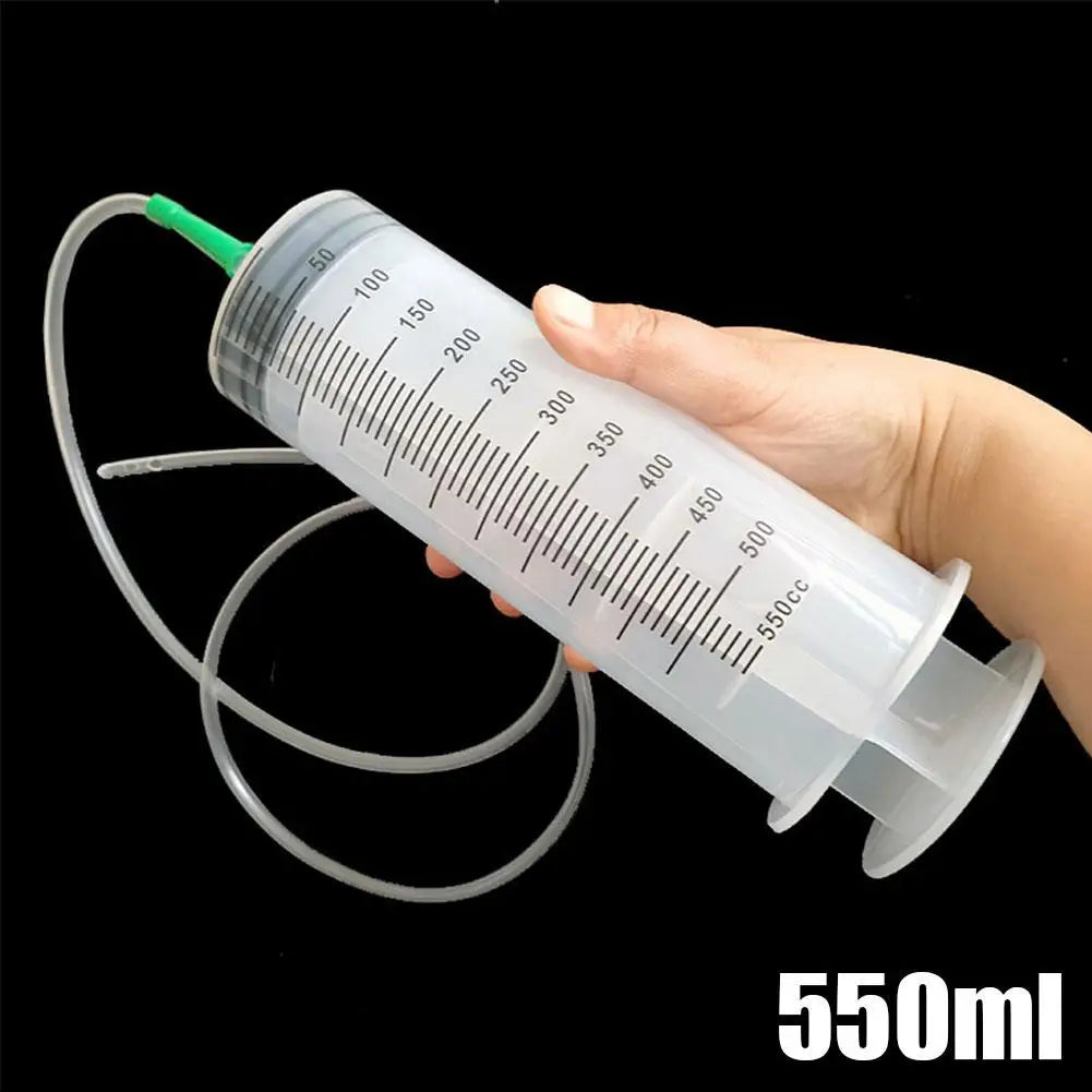 100/300/550ml Large Capacity Syringes Oil Pump With 1m Hose Pet Feeding Measuring Pump Hydroponics Nutrient Big Syringe Beauty Fashion