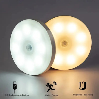 1pc Motion Sensor Night Light - Wireless LED Detector Lamp for Bedroom, Staircase, Closet, and Room Decor- Beauty World Shop
