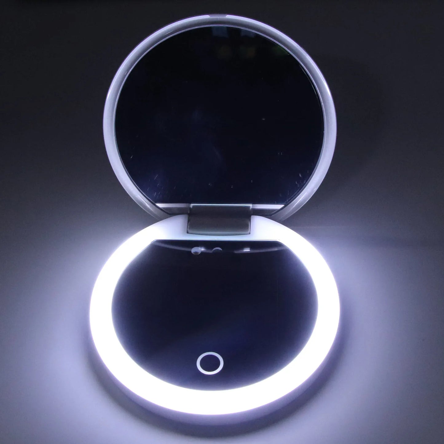 UV Mirror Sunscreen Testing Camera with Light 2X Magnification Travel Makeup 3.5in Pocket Size L Beauty World Shop