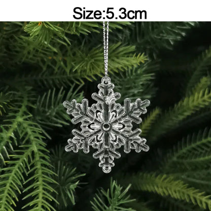 5pcs Christmas Home Decorations Crystal Acrylic Ornaments Snowflake Elk Xmas Tree Hanging Pendants Navidad 2025 New Year Gift Beauty World Shop