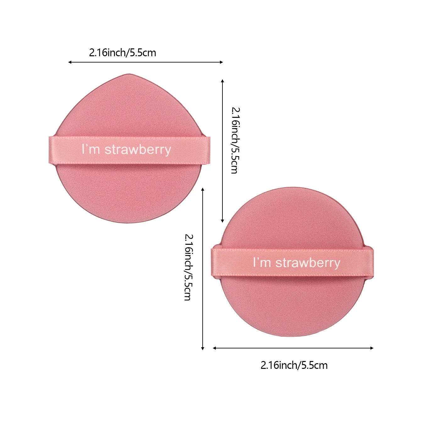 Karsyngirl 7Pcs/Box Strawberry Cosmetic Puff Set Double Side Women Soft Makeup Sponge Beauty Make up Powder Tools Beauty World Shop