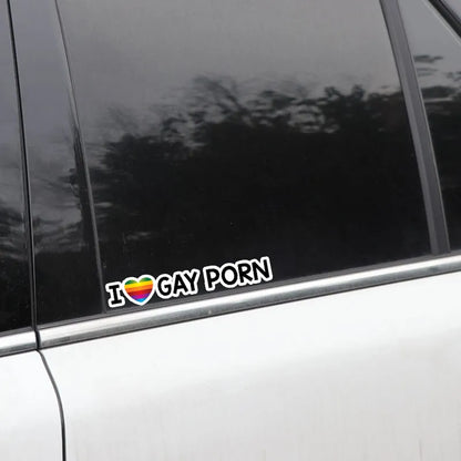 Rainbow Car Stickers Funny LGBT Driver Is Gay Waterproof Vinyl Decals Personality Auto Window Bumper Body Windshield Decoration Beauty World Shop