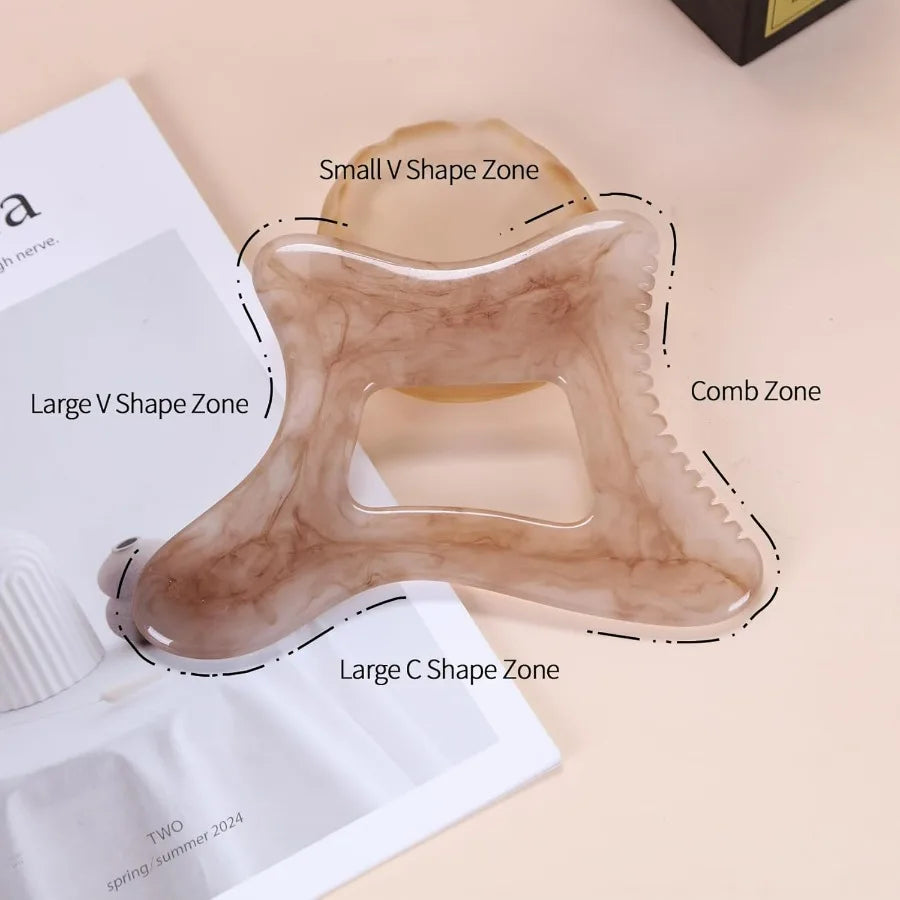 Large Resin Gua Sha Tool, Body Lymphatic Massage for Muscle Recovery & Circulation, Cellulite Massager for Legs Back Beauty World Shop
