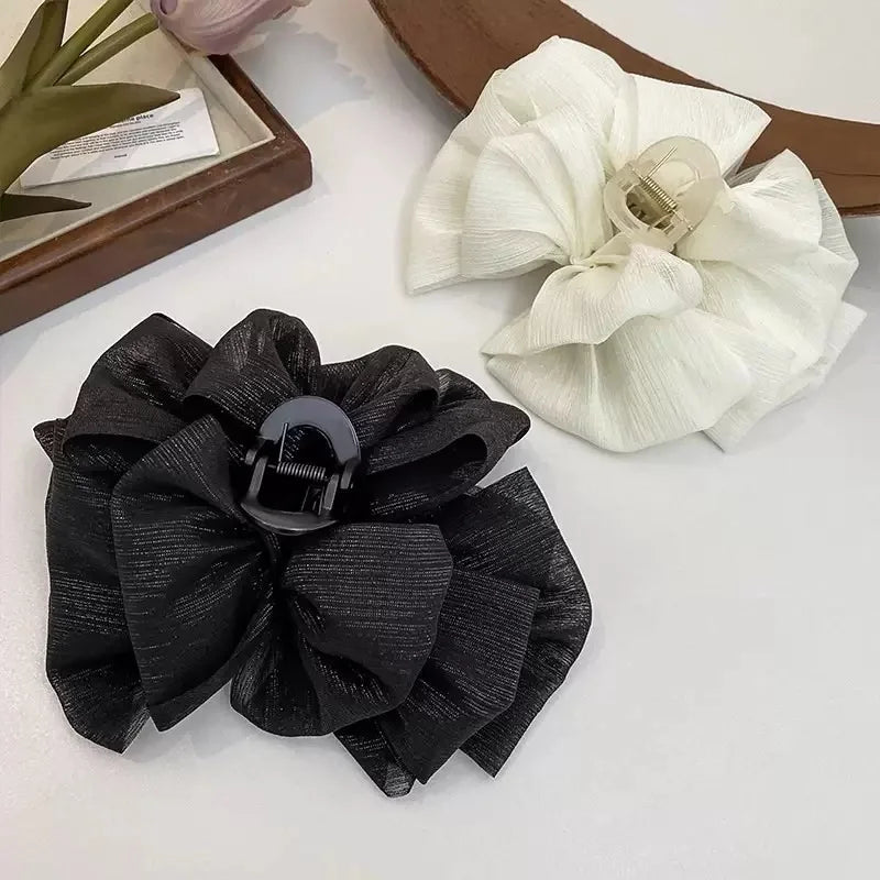 High-Grade Temperament Cloud Bubble Mesh Silver Silk Hair Clip For Women Beauty Trend Shop