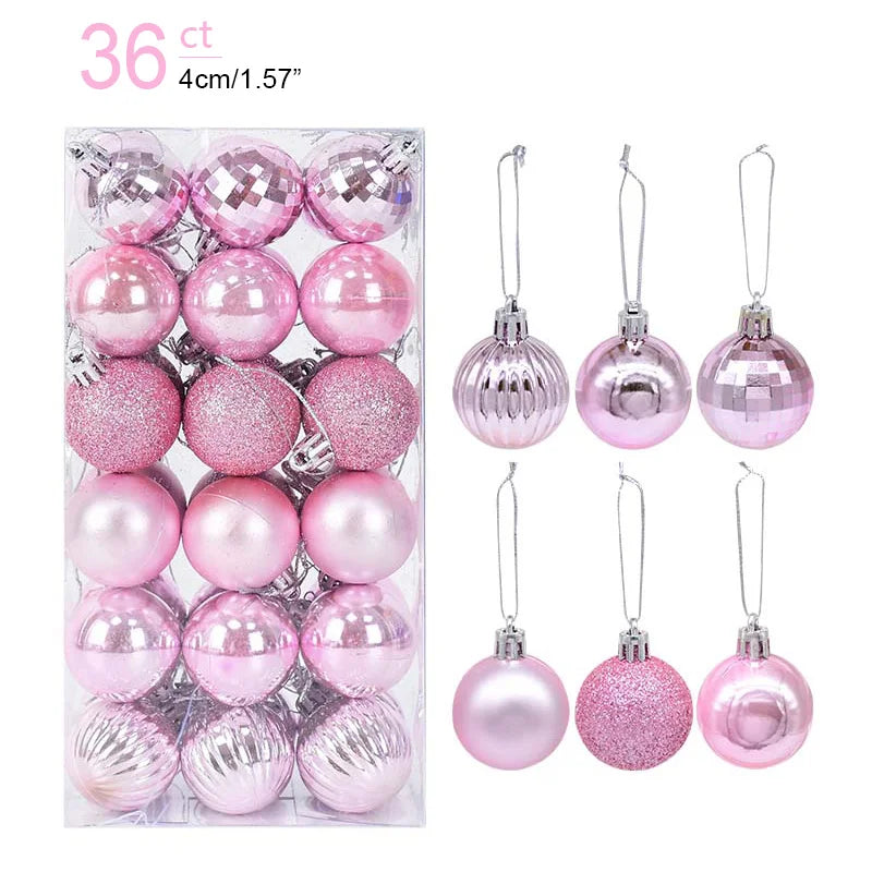 1box Christmas Balls Christmas Tree Ornaments Ball Xmas Hanging Tree Pendants Home Party Decor 2026 New Year Gift Noel Navidad Beauty World Shop