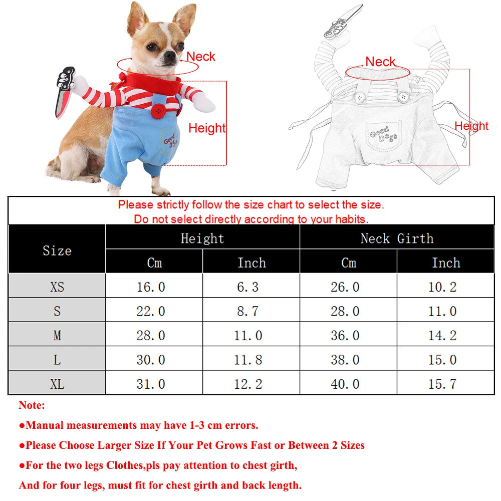 Funny Halloween Dog Costume For Small Medium Dogs Cats Adjustable Puppy Cosplay Party French Bulldog Chihuahua Pet Clothing Beauty World Shop