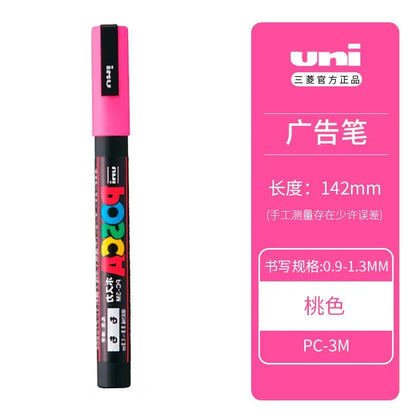 Uni Posca Full Marker PC-1M 3M 5M Multi-Colours Acrylic Permanente Rotulador Poster Graffiti Painting Pen For Fabric Rock Metal Beauty World Shop