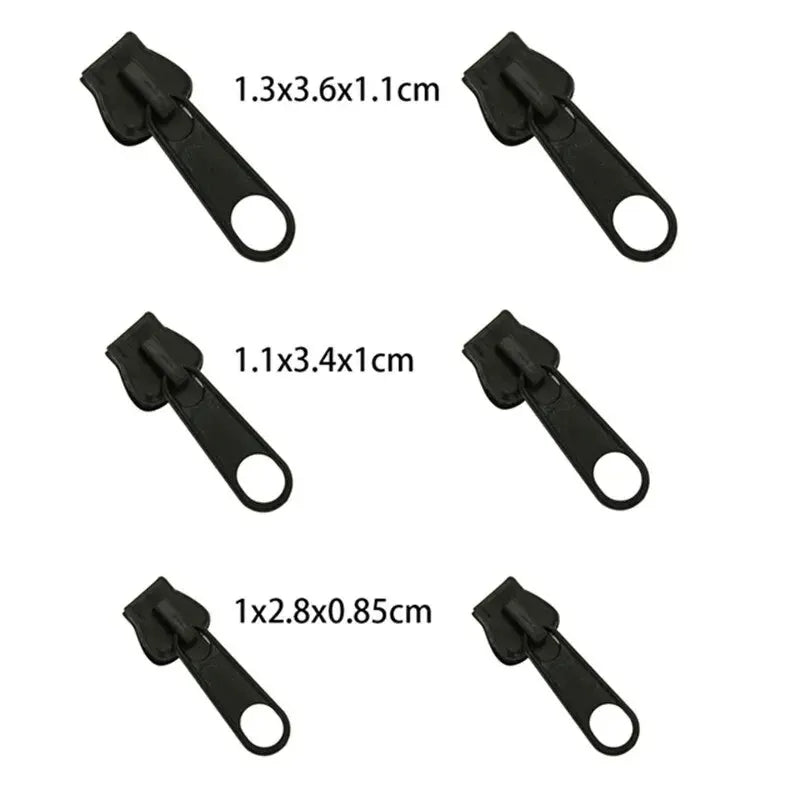 3 Sizes Universal Instant Fix Zipper Repair Kit Replacement Zip Slider Teeth Rescue Sewing Clothes Bag Zippers Tool Accessories Beauty World Shop