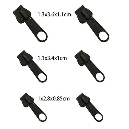 3 Sizes Universal Instant Fix Zipper Repair Kit Replacement Zip Slider Teeth Rescue Sewing Clothes Bag Zippers Tool Accessories Beauty World Shop