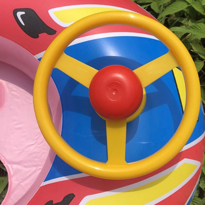 Baby Steering wheel car boat Swimming Float Ring,Baby Inflatable  Pool Floatie ，Bathtub Toys， Pool Accessories Beauty World Shop