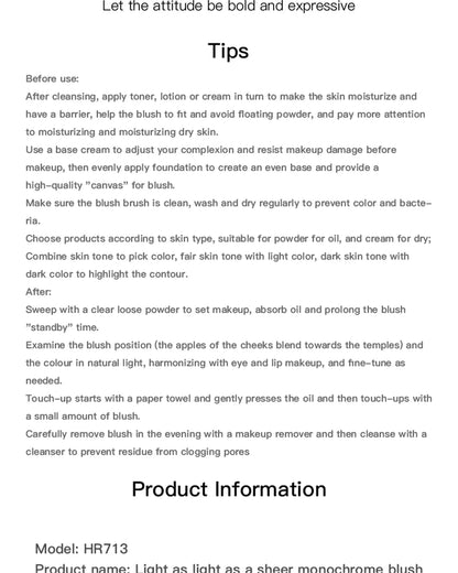 Monochrome Matte Blusher Palette Soft Silky Cheek Natural Facial Rouge Plate Lasting Nude Low Saturation Powder Blusher Disk Beauty World Shop