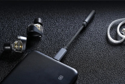KZ AM01 Cable Type-C to 3.5mm Audio Adapter Line 32bit/384kHz Hi-Fi DAC + IC Amplifier Dual Chip Earphone Audio Cable