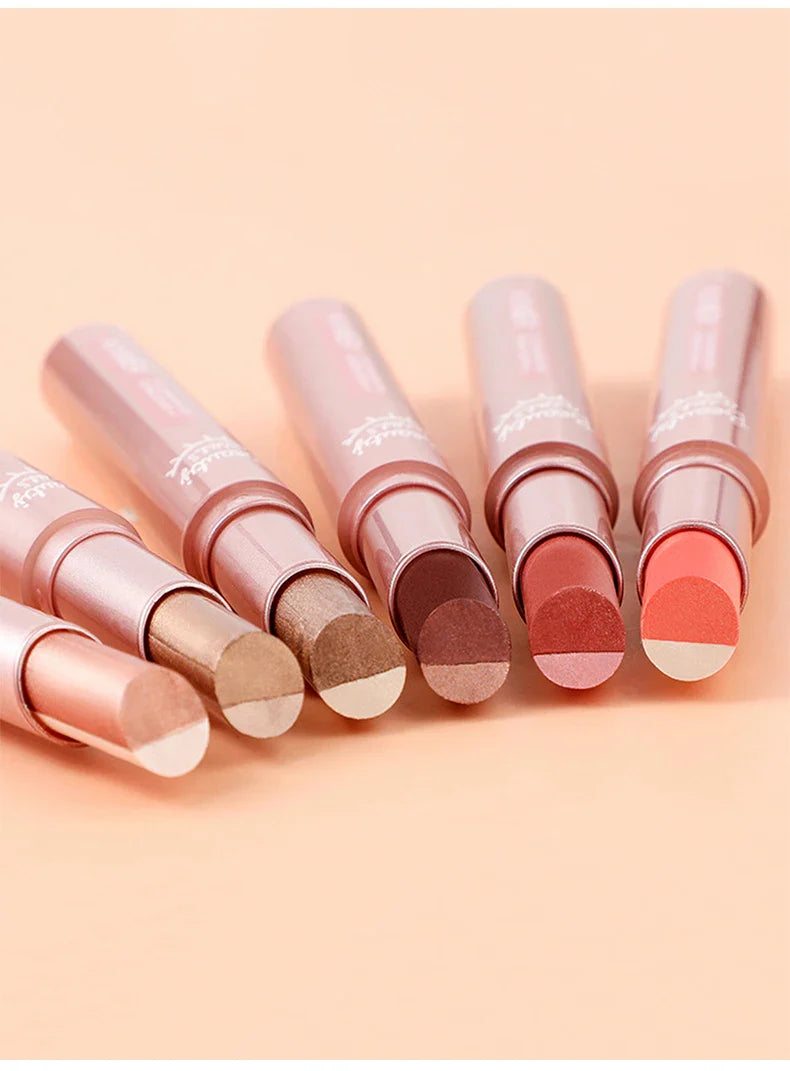 Gradient two-color eye shadow pen waterproof, sweat proof, not easy to smudge, pearlescent, fine shiny, lazy eye shadow s Beauty Trend Shop